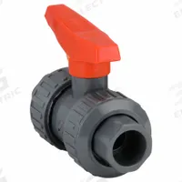 CHEMTROL Manual Two-Way Ball Valve: 3/4 in, PVC, Straight, True-Union Socket/True-Union NPT, Lever (MPN MA930U8). Key specifications — Brand: CHEMTROL; Handle: Lever.