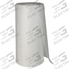 BRADY SPC ABSORBENTS Sorbent Roll: 1,728 in Lg, 38 in Wd, Polypropylene, White, 144 ft Roll Lg (MPN SPC150). Key specifications — Brand: BRADY SPC ABSORBENTS; Material: Polypropylene.