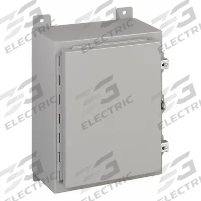WIEGMANN Enclosure: Steel, 16 in x 12 in x 8 in, NEMA 12/13, Solid Cover - Steel Dust-Tight Enclosures