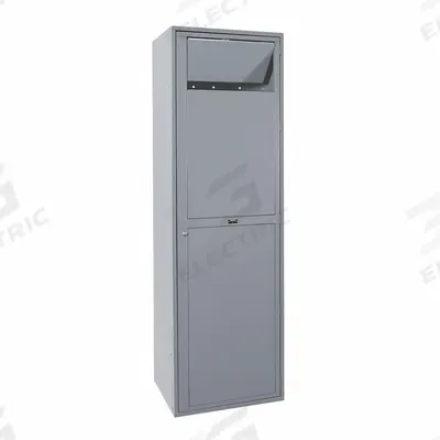 HALLOWELL Locker: 26 in x 21 in x 84 in, 1 Tiers, 1 Units Wide, Dark Gray, # Plate Included - Louvered Metal Wardrobe Lockers