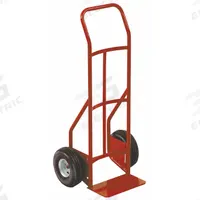 DAYTON General Purpose Hand Truck: 650 lb, Flow-Back Handle, Red, Steel, Pneumatic, 10 in Wheel (MPN 2W179). Key specifications — Brand: DAYTON; Color: Red.
