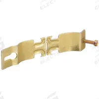 EMT Conduit Angler Clamp: Steel, Electroplated, 1 1/4 in Conduit Trade Size (MPN C109 1-1/4). Key specifications — Color: Gold; Material: Steel; Finish: Electroplated; For Use With: RMC.