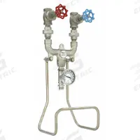 LEONARD VALVE Hose Station: 6 gpm Max. Flow Rate, 3/4 in, FNPT x MGHT, 25 in Overall Ht (MPN ST-75-LF-ED). Key specifications — Brand: LEONARD VALVE; Finish: Stainless Steel; Material: Stainless Steel.