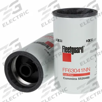 FLEETGUARD Automotive Fuel Filter: 12 3/8 in Overall Lg, 3 13/16 in Outside Dia, Diesel Fuel - Spin-On Fuel Filters