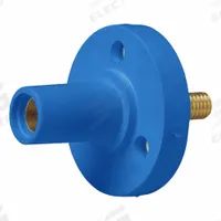 Single Pole Receptacle: Blue, Straight Taper Nose Mating, Threaded Stud Termination, 600V AC/600V DC (MPN 15R22-UB). Key specifications — Series: 15; Receptacle Gender: Female; Brand: LEVITON.