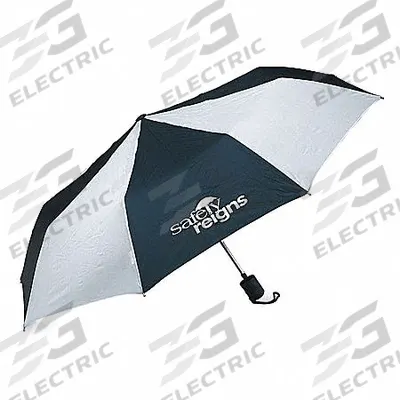 QUALITY RESOURCE GROUP Umbrella: 42 in Arc Lg, Blue/White, 36 in Open Dia, Nylon, Auto Open - Umbrellas