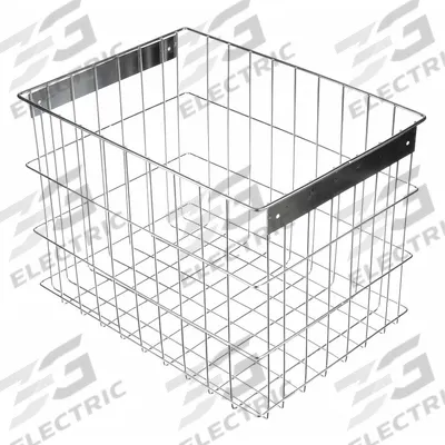 MARLIN STEEL WIRE Storage Basket: Material Handling Basket, Steel, Chrome-Plated, Silver (MPN 00344003-31) - Machining