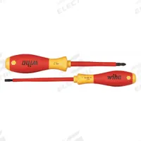 WIHA Insulated Screwdriver Set: 1-10 Pieces, 2 Pieces, Phillips/Slotted Tip, 5.5 mm Tip Size (MPN 32105). Key specifications — attr1205274: WIHA; attr1205269: 5.5 mm.
