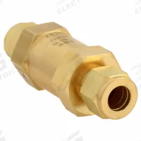 PARKER Instrumentation Check Valve: For Fluids/Gas Media, Poppet, Inline Valve Body, Brass, Buna-N (MPN 8A-C8L-10-BN-B). Key specifications — Brand: PARKER.