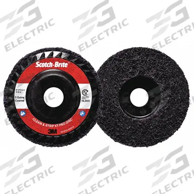 SCOTCH-BRITE Non-Woven Depressed Center Disc: 4 1/2 in x 7/8 in, Silicon Carbide - Coating-Removal Discs for Thin-Gauge Metals