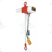 HARRINGTON Electric Chain Hoist: H3 - Std Duty, 120V AC, Hook Mounted - No Trolley, 2 Speeds (MPN ED525DS-15). Key specifications — Brand: HARRINGTON; Includes: Pendant; Operating Voltage: 120V AC; Headroom Clearance: 28 in - 30 in.