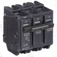 GE Miniature Circuit Breaker: THQL, 30 A, 120/240V AC, Three Phase, 10kA at 120/240V AC, Std (MPN THQL32030). Key specifications — Amps: 30 A; AC Voltage Rating: 120/240V AC; Phase: Three; Max. AIR Rating: 10kA at 120/240V AC; For Use With: Power Mark Gold Load Centers and AQ Lighting Panels.