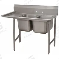 ADVANCE TABCO Scullery Sink: 2 Bowls, 42 in Overall Ht, 64 in Overall Lg, 27 in Overall Wd (MPN 9-2-36-24R). Key specifications — Brand: ADVANCE TABCO.