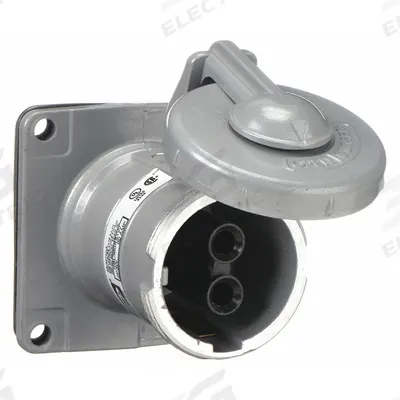 HUBBELL Pin and Sleeve Receptacle: Silver, 250V DC/600V AC, Single Phase, 60 A - Watertight Receptacles