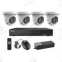 VITEK Video Surveillance Digital Systems: Turret, 4 Cameras Included, 2.8 mm Max Focal Lg, 5MP (MPN VT-TH5KT42TA-2). Key specifications — Brand: VITEK; Camera Operating Voltage: 12V DC; Camera Resolution: 5MP; Lens Type: Fixed; Indoor/Outdoor Usage: Outdoor.