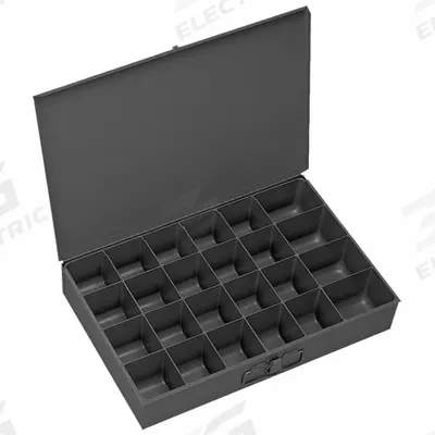 DURHAM MFG Compartment Drawer: 18 3/8 in x 12 1/2 in x 3 1/8 in, 24 Compartments, 0 Dividers - Large Compartmented Boxes