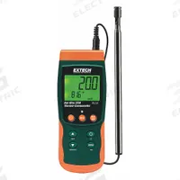 EXTECH Anemometer: 1 fpm Air Velocity Resolution, CFM, Hot Wire, Air Flow/Air Velocity/Temp, NIST (MPN SDL350-NIST). Key specifications — Calibration Certificate Type: NIST; Data Logging: Yes; Manufacturer Part Number: SDL350-NIST; Brand: EXTECH; Temperature Accuracy: +/-1.5°F; Digital Display Screen Type: LCD; Display Type: Digital; Includes: SD Card.