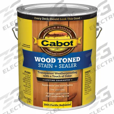 CABOT Wood Stain: Wood Stain and Sealer, Exterior, Oil, 1 gal Container Size - Combination Wood Stain & Sealers