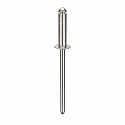 POP AVDEL Blind Rivet,1.596" L,0.122" dia,PK500: Inch, 1 19/32 in Overall Lg, 1/2 in Body Lg - Domed-Head Blind Rivets