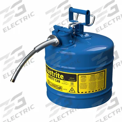 JUSTRITE TYPE II SAFETY CAN: For Use With Kerosene, 5 gal Capacity - Kerosene Safety Cans