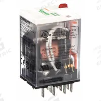 SCHNEIDER General Purpose Relay: Socket Mounted, 6 A Current Rating, 120V AC, 4PDT, G Socket (MPN RXM4AB1F7). Key specifications — Brand: SCHNEIDER; Base Type: Square; Mounting Style: Plug-In; Pin Shape: Flat; Electrical Connection: Quick-Connect; Manufacturer Part Number: RXM4AB1F7; Series: Harmony™ RXM Series.