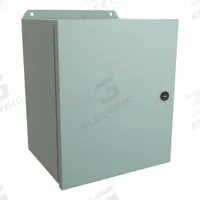 HAMMOND Electrical Enclosure: Steel, 12 in x 10 in x 8 in, NEMA 12/13/3R/4, w/Panel, Solid Cover (MPN EJ12108). Key specifications — Closure Method: Latches; Brand: HAMMOND; Knockouts: Not Included.