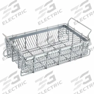 MARLIN STEEL WIRE PRODUCTS Parts Washer Basket: Rectangular, Steel, Silver, 16 in Basket Lg - Rectangular Parts Washer Baskets