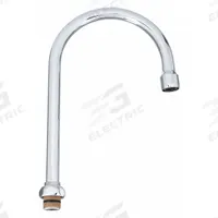 T&S BRASS Spout: Spout, Gooseneck, Swivel Spout, Brass, Chrome, 26.3 gpm Flow Rate, Laminar, Nozzle (MPN 133X). Key specifications — Includes: Nozzle; Product Type: Spout; Spout Style: Swivel; Body Material: Brass; Brand: T&S BRASS.