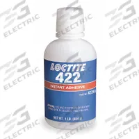 LOCTITE Instant Adhesive: 422, Plastics, 1 lb, Bottle, Clear, Thick Liquid, 50 g/L and Under (MPN 233929). Key specifications — Series: 422; Standards: A-A-3097; Primary Applications: Plastics; Materials Bonded: Plastic; Brand: LOCTITE; Secondary Compatible Materials: Plastics.
