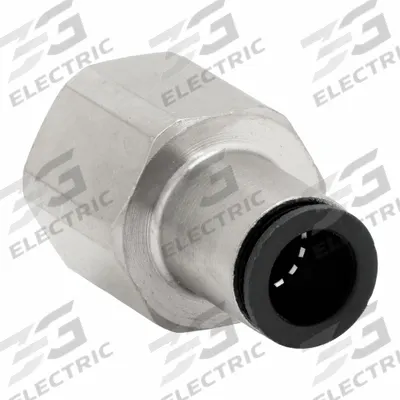 LEGRIS Push-Fit Adapter Fitting: 3/8 in Pipe x 14 mm OD Size, BSPP x Push-to-Connect - Nylon & Nickel-Plated Brass Tube Fittings