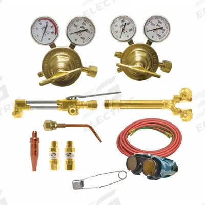 UNIWELD Outfit CGA300 HD w/FB Arrestors: Acetylene - Cutting & Welding Outfits