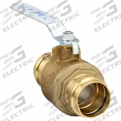 APOLLO Manual Two-Way Ball Valve: 2 in, Brass, Straight, Press x Press, 300 psi Max. Pressure (CWP) (MPN 77VLF14801). Key specifications — Brand: APOLLO; Handle: Lever.