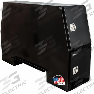 BUYERS PRODUCTS Backpack: Backpack Truck Box, Steel, 55 in Overall Dp, 24 in Overall Ht - Four-Door Backpack Truck Boxes with Offset Base