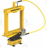 ENERPAC Hydraulic Press: Air, Bench Frame, 10 ton (MPN VLP106PAT1U). Key specifications — attr1088151: ENERPAC.