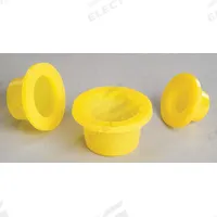 Stopper: Polyethylene, 14/20 Stopper Size, 3.25 in Overall Ht, Yellow, 0 Holes (MPN CG-3021-01). Key specifications — Brand: CHEMGLASS; Color: Yellow; Stopper Size: 14/20; Material: Polyethylene.