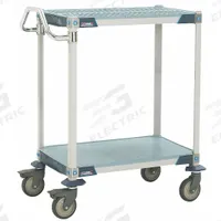 Laboratory Utility Cart: 30 in Overall Lg, 18 in Overall Wd, 39 in Overall Ht, 0 Compartments, Steel (MPN GRMXUC1830-25). Key specifications — Brand: INSTOCK; Product Type: Lab Cart; Includes: (2) Shelves; Cart Material: Steel.
