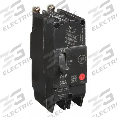 GE Molded Case Circuit Breaker: 30 A Amps, 14kA at 277/480V AC, Fixed, Lug - TEY-Frame GE Molded Case Circuit Breakers