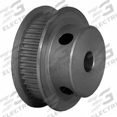 DAYTON Timing Pulley: Modified Curvilinear, Fixed, For GT Timing Belt Section, For 6 mm Belt Wd (MPN 45-2P06-6FA3). Key specifications — attr1328801: DAYTON; attr1328807: Clear Anodized; attr1328808: Powerhouse®.