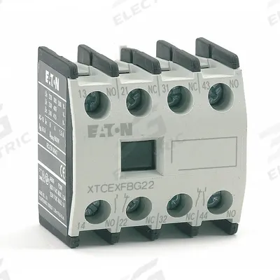 EATON Auxiliary Contact: 2NO/2NC, 16 A Max Current (AC), Front Mount, Front-Mounted - Eaton Auxiliary Contacts