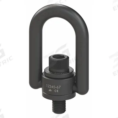 ADB HOIST RINGS Hoist Ring: Pivot/Swivel, Black Oxide-Coated Steel, 3/4"-10 - High-Strength Forged Pivot & Rotate Hoist RIngs