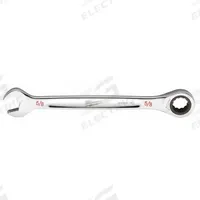 MILWAUKEE Ratcheting Combination Wrench: Chrome Vanadium Steel, Chrome, 5/8 in Head Size, Std (MPN 45-96-9220). Key specifications — attr309600: 5/8 in; attr309611: Chrome; attr309610: Chrome Vanadium Steel; attr309604: No; attr309612: No; attr309613: No; attr309615: No; attr324932: MILWAUKEE.