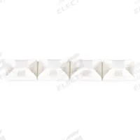 PANDUIT Cable Tie Mounting Base: 0.12 in Slot Wd, 0.06 in Slot Ht, White, 0.5 in Wd, 100 PK (MPN ABM1M-AT-C). Key specifications — For Use With: Miniature, Intermediate and Standard Cable Ties; Size: 0.5 in L x 0.5 in W x 0.15 in H; Color: White; Brand: PANDUIT.