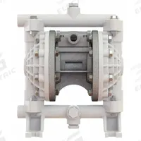 VERSAMATIC Double Diaphragm Pump: Polypropylene Body, 1/2 in, NPT Connection, 11 gpm, Buna-N Valve (MPN E5PP2R259D). Key specifications — Brand: VERSAMATIC; Seat Material: PP; Check Valve Material: Buna-N.