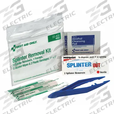 FIRST AID ONLY Splinter/Tick Removal Kit: Splinter & Tick, 1 People Served, 7 Components - Splinter & Tick Removal Kits