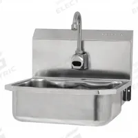 SANI-LAV Hands-Free Sink: 1 Stations, 5 in Bowl Dp, 14 in Bowl Lg, 11 in Bowl Wd, Faucet Included (MPN ES2-605L-0.5). Key specifications — Includes Side Splash: Side Splash Not Included; Series: Stainless Steel Hand Wash Sink; Brand: SANI-LAV; Power Source: AC Powered.
