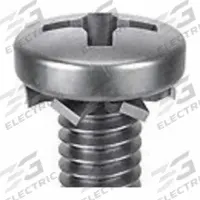 SEMS Screw: External Tooth, M5x0.80 Thread Size, 12 mm Lg, Stainless Steel, Passivated, Pan, 10 PK (MPN 1-MPE-5-12). Key specifications — Drive Size: #2.