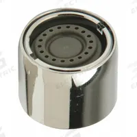 ZURN Aerator: 0.35 gpm Flow Rate, Spray Flow Outlet, Brass, Chrome Finish, 3/4"-27 Connection Size (MPN G68015). Key specifications — Includes: Flow Outlet; Material: Brass; Product Type: Aerator; Connection Size: 3/4"-27; Brand: ZURN.