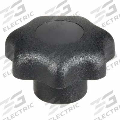 KIPP Hand Knob: 7 Point, Plastic w/ Steel Thread, #10-32 Thread, 10 mm Thread Lg - 7-Arm Knobs with Threaded Hole