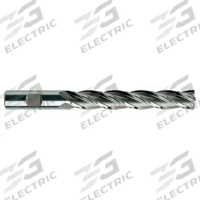 YG-1 Square End Mill: High Speed Steel, 4 Flute, 1" Mill Dia, 6" LOC, 8-1/2" OAL (MPN 06176) - General Purpose High-Speed Steel Square End Mills