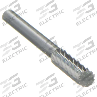 WIDIA METAL REMOVAL Carbide Bur: Cylinder, SA-42, Single Cut, 3/32" x 7/16" Head - Single-Cut Cylinder Burs